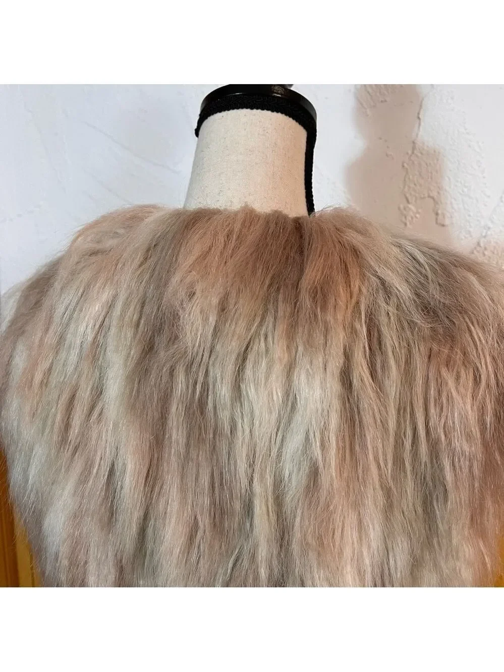 NWT AS by DF Elisabetta Shag Faux Fur Vest Sz-S